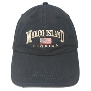 Destin Marco Island Florida Hat Blue Strapback One Size Adjustable Beach Cap